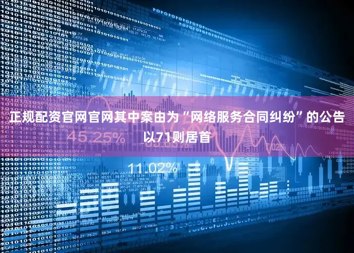 正规配资官网官网其中案由为“网络服务合同纠纷”的公告以71则居首